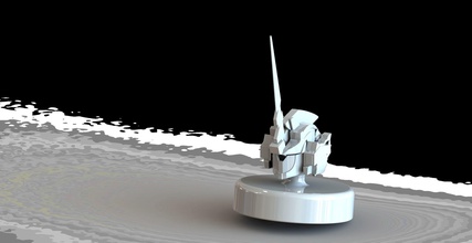 gundam head 3d modèle épée licorne tête robot anime mg mecha jeux jouets 3d print model - Mito3D