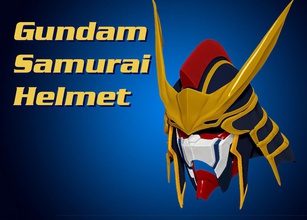 gundam foice morte samurai capacete japonês japão anime mecha robô mech terno manga mecânico biônico humanóide metálico fantasia admirador arte pessoa bushido brinquedos jogos 3d print model - Mito3D