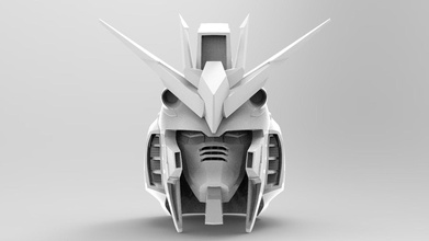 gundam head rx-93v science conceptual illustration armor idea scientific hobby diy robotics 3d print model - Mito3D