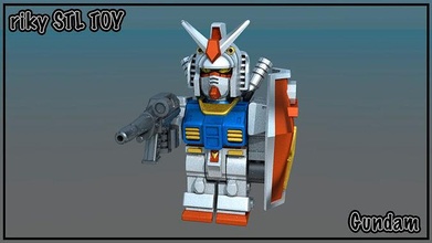 gundam by riky robot lego gunpla goldrake mazinga juegos juguetes 3d print model - Mito3D