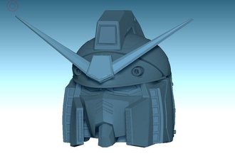 gundam rx-78 head illustration armor military science robot gunpla games toys 3d print model - Mito3D