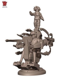 gundam sorcière pilote siège 3d fichier marcoart Japon robot Jeux jouets 3d print model - Mito3D