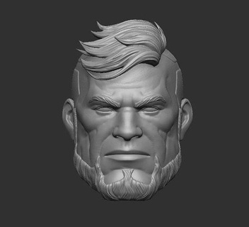 gunnar - headsculpt action figures toy toys games character game accessories printable 3dprint head 3d print model - Mito3D
