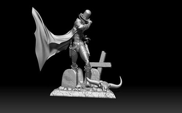 silahşör yumurtlamak cehennem komik süper kahraman oyun oyuncaklar heykelcik şekil heykel koleksiyon karanlık şövalye film anti mezar tabanca mezarlık oyunlar 3d print model - Mito3D