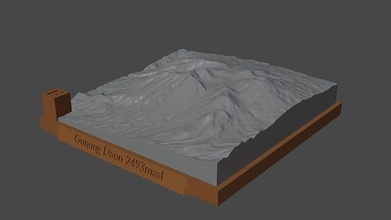 montaña hoja paisaje volcán terreno ambiente naturaleza fotogrametría elevación dem ciencias 3d print model - Mito3D