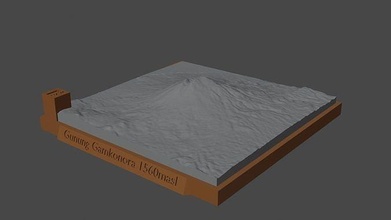 Berg Tripper Landschaft Vulkan Terrain Umgebung Natur Photogrammetrie Elevation Wissenschaft 3d print model - Mito3D
