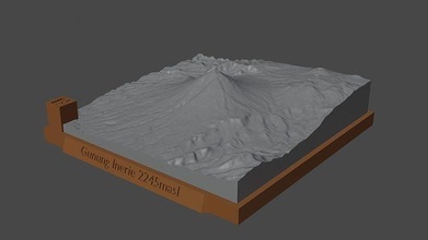 dağ eylemsizlik manzara yanardağ arazi çevre doğa fotogrametri yükseklik dem bilim 3d print model - Mito3D