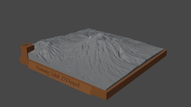 Montaña fruto serpiente montaña paisaje volcán terreno ambiente naturaleza fotogrametría elevación dem Ciencias 3d print model - Mito3D