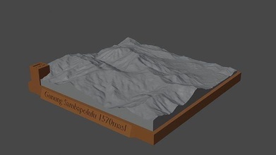 Montagne pleurent paysage volcan terrain environnement nature photogrammétrie élévation dem science 3d print model - Mito3D