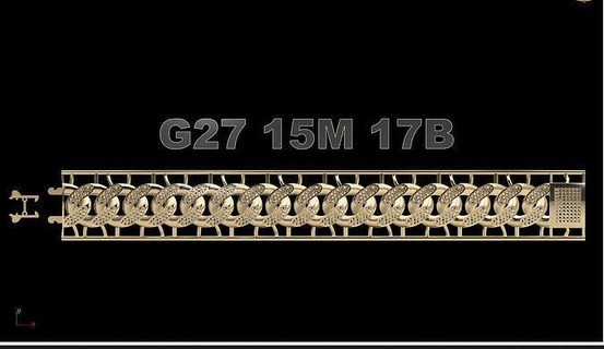 gourmet 27 cubano cadena cubana 3d 3ddesing diseñando pavo Estanbul oro unisexo joyería joya cuello pulsera plata joyero joyas Cuba símbolo geométrico forma 3d print model - Mito3D