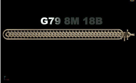 gurme 79 Küba Zincir zinciri altın tasarım 3d 3ddesing Türkiye İstanbul üniseks mücevher takı kolye bilezik gümüş Kadın 3d print model - Mito3D