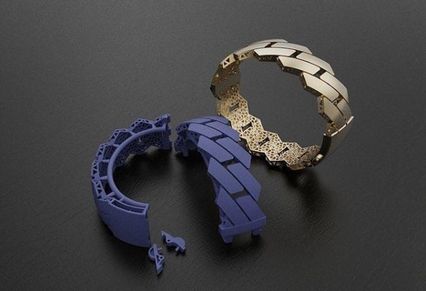 gurme bileklik altın gümüş mücevher yazdırılabilir bilezikler takı 3d print model - Mito3D