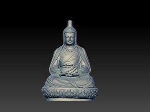 guru on buddha mudra kunst skulptur religion zahl deko alt statue figur meditation skulpturen 3d print model - Mito3D