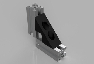 GUSSET profilo fissaggio 20x20 meccanico passatempo Fai parti 3d print model - Mito3D