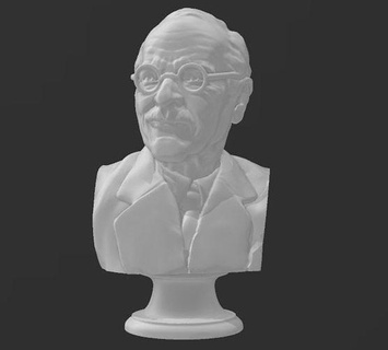 Gustav jung buste 3d impression psychologie philosophie carljung personnage homme art sculptures ggstavjun psycholose psychologue 3d print model - Mito3D