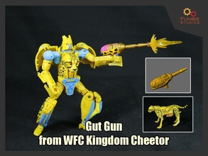 intestin pistolet transformateurs wfc royaume cheetor gutgun jeux jouets 3d print model - Mito3D