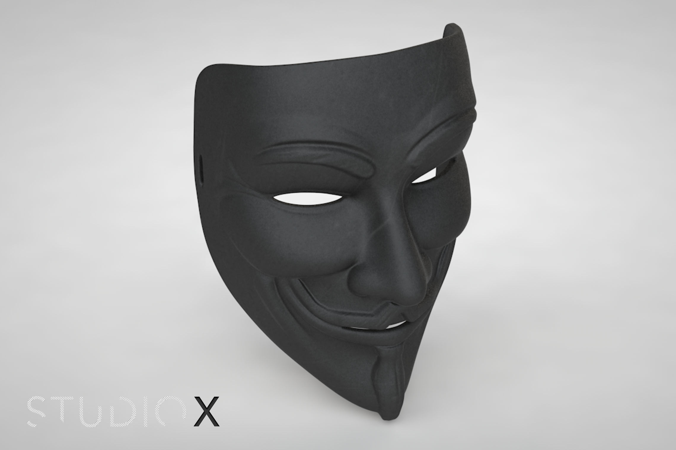 cara fawkes mascarar anti estabelecimento governo fdm bruxas sls estúdiox v vendeta moda 3D print model - Mito3D