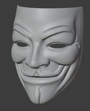 tipo fawkes maschera cosplay vendetta novembre pistola polvere tracciare costume viso travestimento abbigliamento anonimo passatempo Fai 3d print model - Mito3D