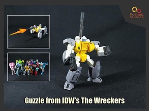guzzle transformers comics wreckers idw robot figure games toys 3d print model - Mito3D