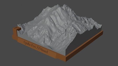 écharpe peri montagne paysage volcan terrain environnement nature photogrammétrie élévation dem science 3d print model - Mito3D
