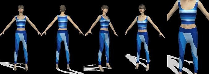 Palestra bottam moda capi abbigliamento donna ansimare fascino 3D print model - Mito3D