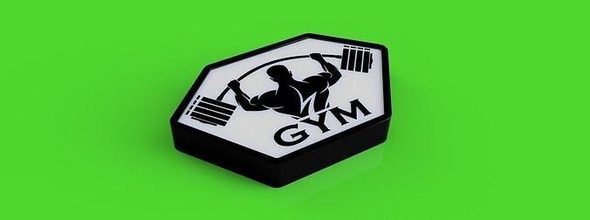 gym lamp rgb led lights rgbled illustration symbol diy power strong muscle house decor 3d print model - Mito3D