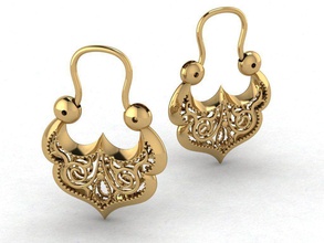 gypsy earrings jewelry 3d model models 3d print model - Mito3D