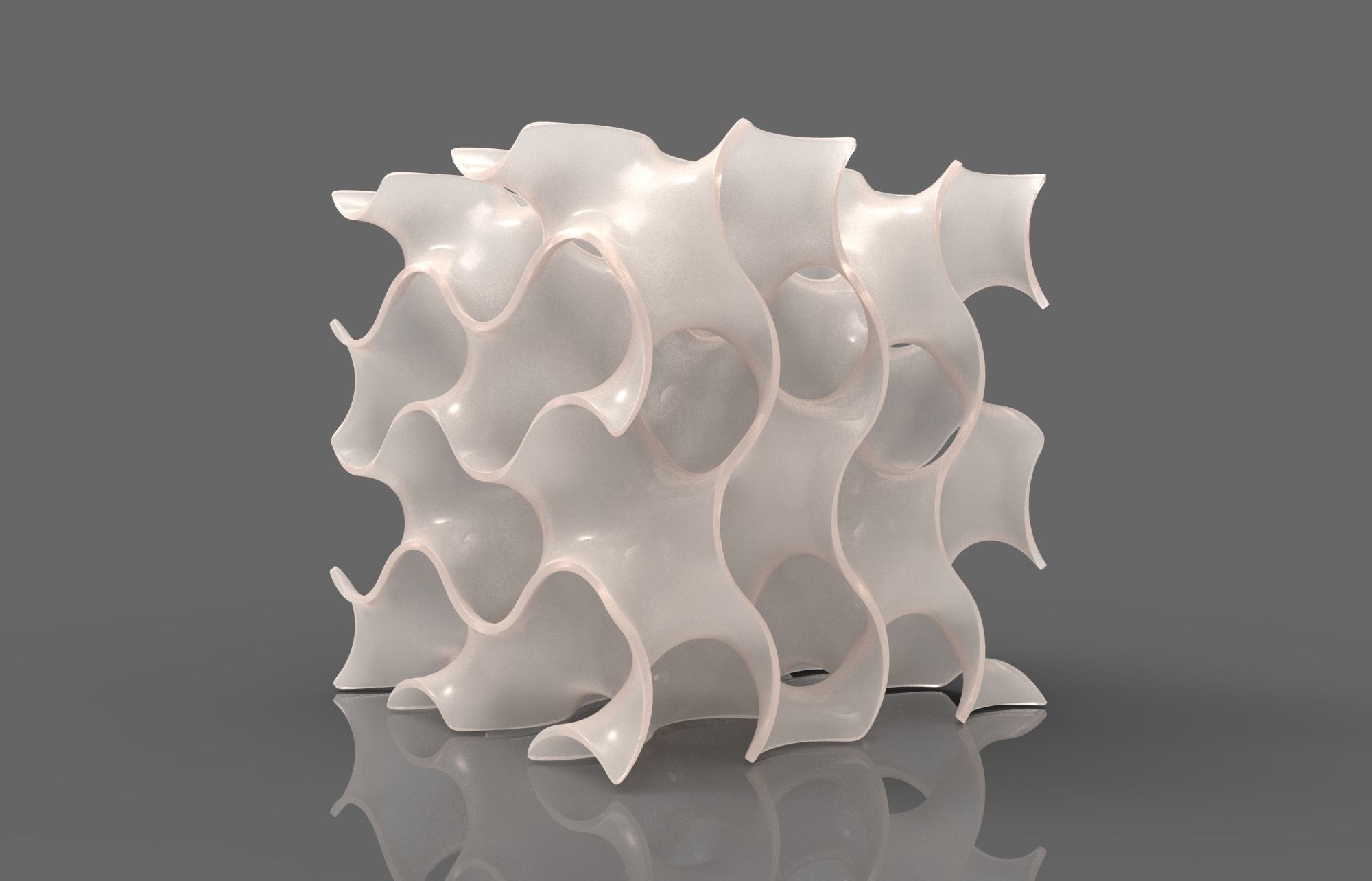 gyroid keramik vase kunst mathematisch würfel muster mathematik geometrie geometrisch gestalten deko dekor dekorativ innere dekoration design 3D print model - Mito3D