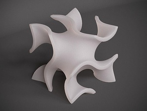 gyroïde cellule unité mathématique art géométrique forme abstrait imprimable imprimé 3d impression mixeur évoli stl math 3dprint minimal surface 3d print model - Mito3D