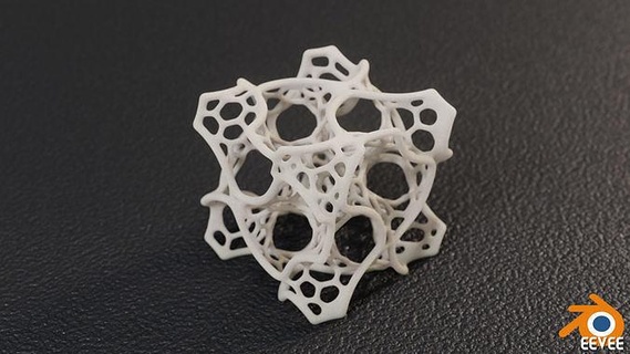 gyroid Voronoi birim Sanat matematiksel geometrik şekil yazdırılabilir matematik Öz blender Eevee geometri tasarım 3d baskı Yazdır 3dprint heykel 3d print model - Mito3D