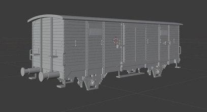 h0 1-87 scale g 02 freight car railway model train railroad wagon transport hobby diy miniatures mechanical rail modelrailway 3d print model - Mito3D