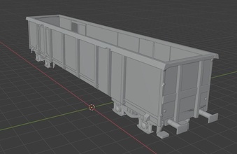 h0 1-87 scale boxcar eaos-x 057 railway model train railroad wagon freight transport hobby diy miniatures mechanical rail 3d print model - Mito3D
