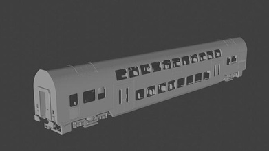 h0 1-87 scale doppelstockwagen dbpza 780 railway model train wagon hobby diy rail passenger personenwagen vehicle railroad transport 3d print model - Mito3D