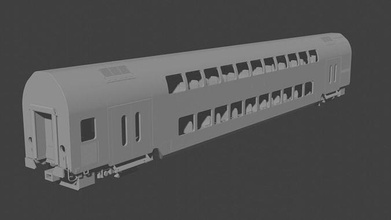 h0 1-87 scale doppelstockwagen dbpza 781 railway model train wagon hobby diy rail passenger personenwagen vehicle railroad transport 3d print model - Mito3D