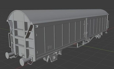 h0 1 87 échelle hbis 294 cargaison voiture chemin fer modèle train wagon transport loisir diy miniatures mécanique rail 3d print model - Mito3D
