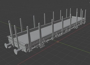 h0 1-87 scale kbs 442 freight car railway model train railroad wagon transport hobby diy miniatures mechanical rail modelrailway 3d print model - Mito3D