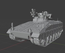 skalierbar marder 1a3 ifv h0 eisenbahn modell diy miniaturen mechanisch schiene panzer fahrzeug militär armee krieg maschinen spz marder1a3 hobby 3d print model - Mito3D