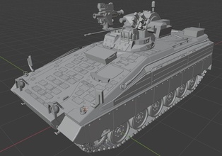 skalierbar marder 1a5 ifv h0 eisenbahn modell diy miniaturen mechanisch schiene panzer fahrzeug militär armee krieg maschinen spz marder1a5 hobby 3d print model - Mito3D