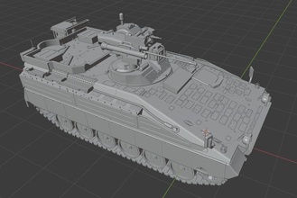 skalierbar marder 1a5a1 verdreifachen esb ifv h0 eisenbahn modell diy miniaturen mechanisch schiene panzer fahrzeug militär armee krieg maschinen hobby spz marder1a5a1 3d print model - Mito3D