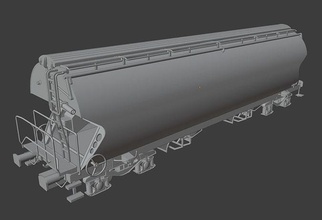 h0 1-87 scale tagnpps 95 grain wagon railway model train railroad freight transport hobby diy miniatures mechanical rail modelrailway 3d print model - Mito3D