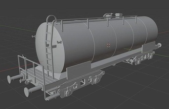 h0 1 87 rahmen uerdingen panzer wagen eisenbahn modell zug fracht transport hobby diy miniaturen mechanisch schiene modelrailway benzin industrie 3d print model - Mito3D