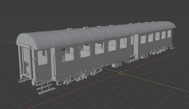 h0 1-87 scale umbauwagen b4yg 2nd class railway model train wagon hobby diy rail passenger bundesbahn personenwagen 3d print model - Mito3D