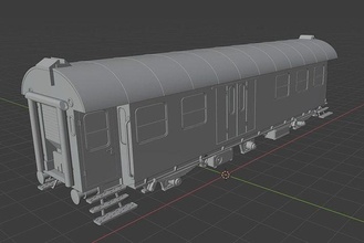 h0 1 87 ölçek umbauwagen bd3yg 2nd sınıf valiz oda demiryolu model tren vagon hobi kendin yap Demiryolu yolcu federal arabaları 3d print model - Mito3D