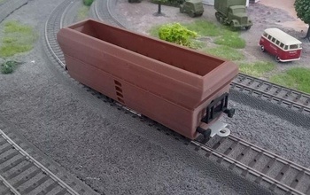 h0 trémie voiture db wagon déchargement automatique modèle chemin fer modélisme h0scale train traincar trains jouet loisir diy 3d print model - Mito3D