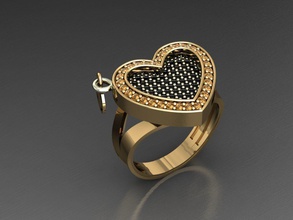 h177- diamond heart gold necklace rings jewelry gems fashion design silver ring elegant shining gem bracelet earring pendant sapphire women wedding 3d print model - Mito3D