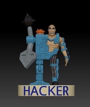 hacker centuriones villano mal genio malo enojado juegos juguetes 3d print model - Mito3D