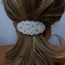 cabelo barrete margaridas 60 76 pin margarida flores moda 3d print model - Mito3D