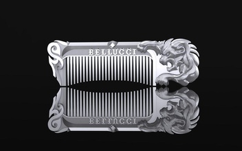 brosse cheveux Lion incroyable Matériel argent or luxe imprimable Créatif imprimante 3d bijou 3djewelry bijoux classique Bellucci platine 3d print model - Mito3D