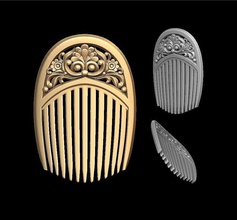 hairbrush ornate hair comb model fashion beauty brush hairstyle style care barber cheveux bath 3d print model - Mito3D