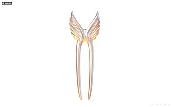 hairpin 3 jewelry 3d print jewelery 3dprint hardsurface highpoly wing jewel house accessories 3d print model - Mito3D